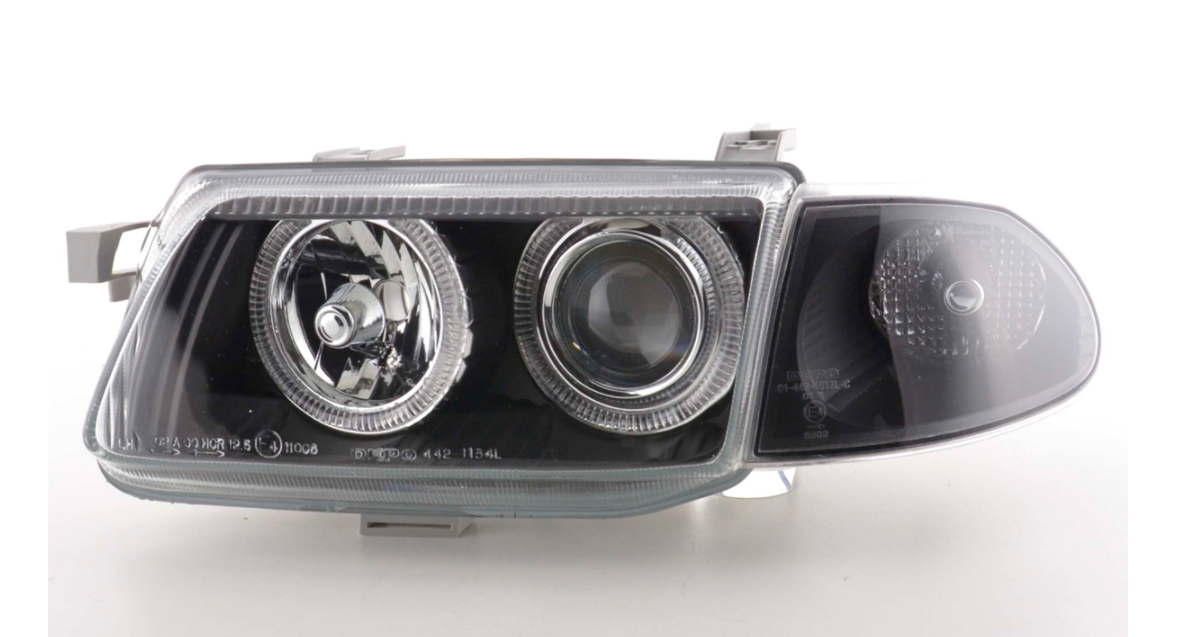 FK Vauxhall Opel Astra F 91-97 LED DRL Devil Eye Projector Headlights RHD & LHD