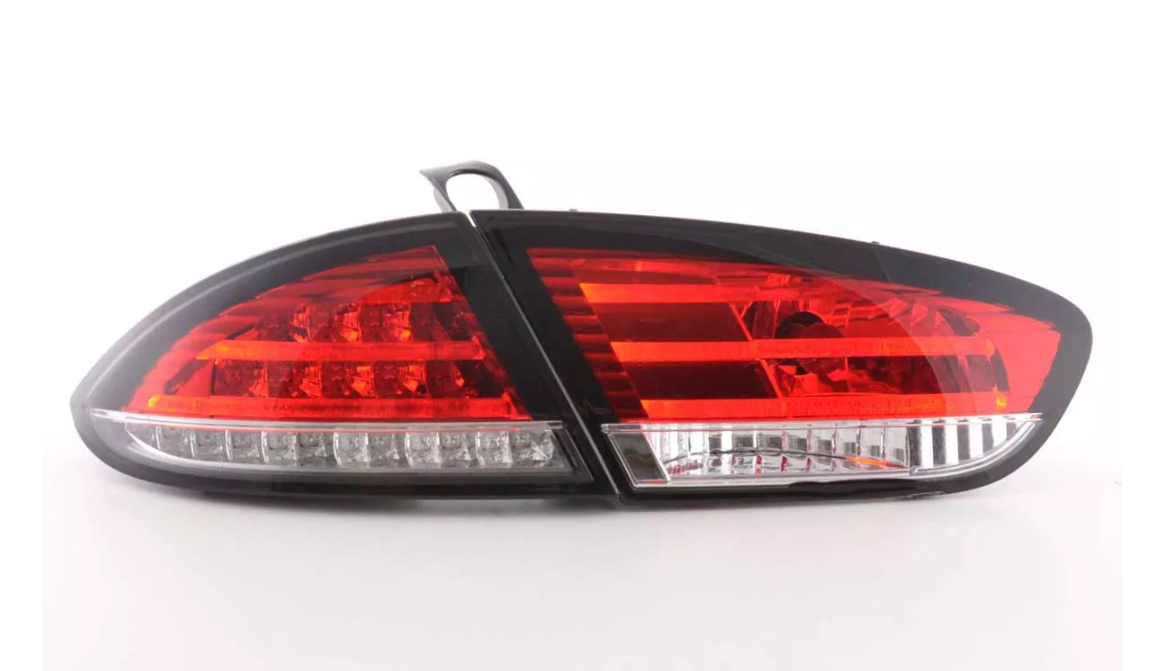 FK Paar LED-Rückleuchten Lightbar Seat Leon 2 MK2 1P 09-12 rot &amp; klar LHD