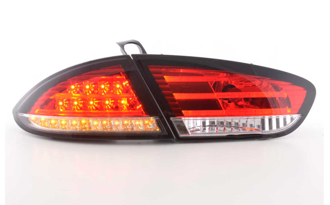 FK Pair LED Rear Lights Lightbar Seat Leon 2 MK2 1P 09-12 red & clear LHD