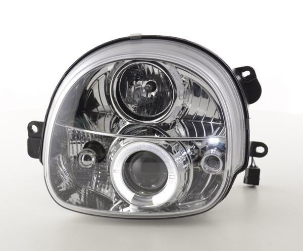 FK Set Pair LED DRL Headlights Renault Twingo 1 MK1 93-00 chrome LHD