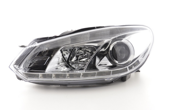 FK Set VW Golf 6 MK6 1K LED Projector Headlights DRL GTI R20 08+ Chrome RHD