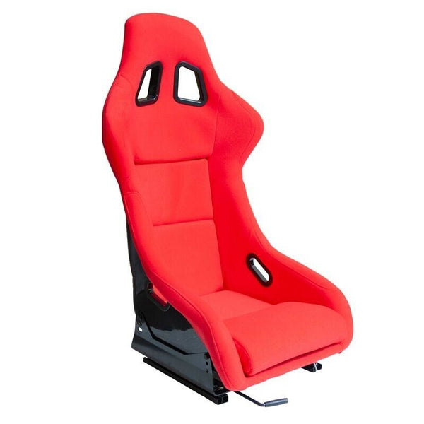 AUTOSTYLE x1 Univ Single Sports Bucket Seat RED Fabric Edition Fixed back