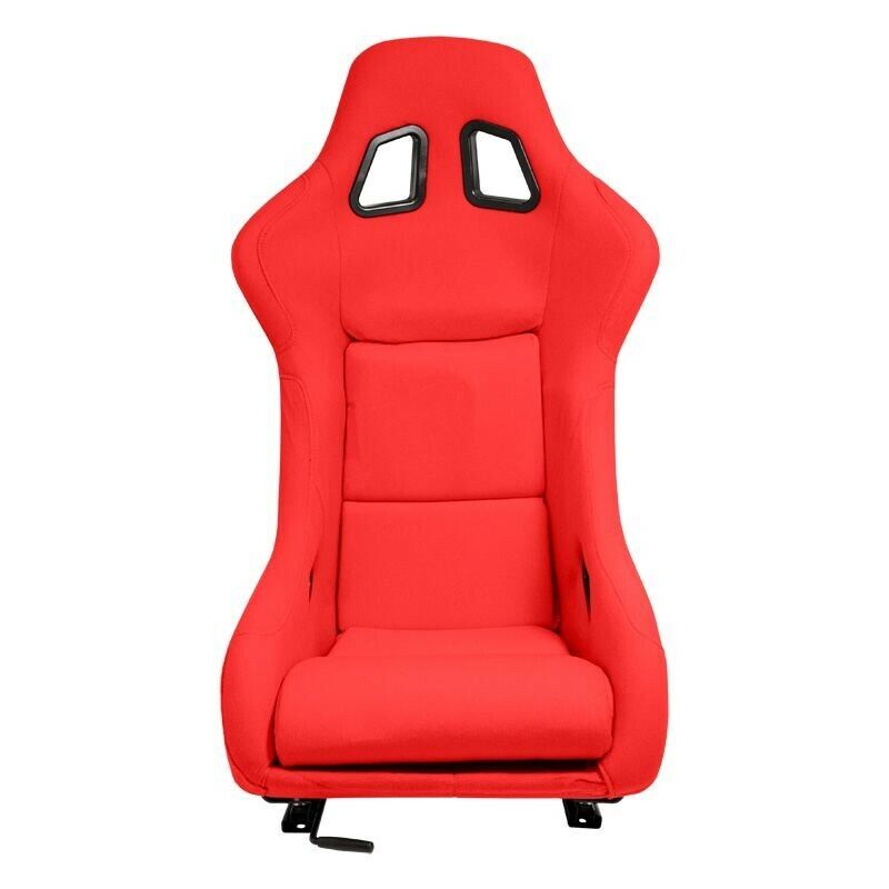 AUTOSTYLE x1 Univ Single Sports Bucket Seat RED Fabric Edition Fixed back