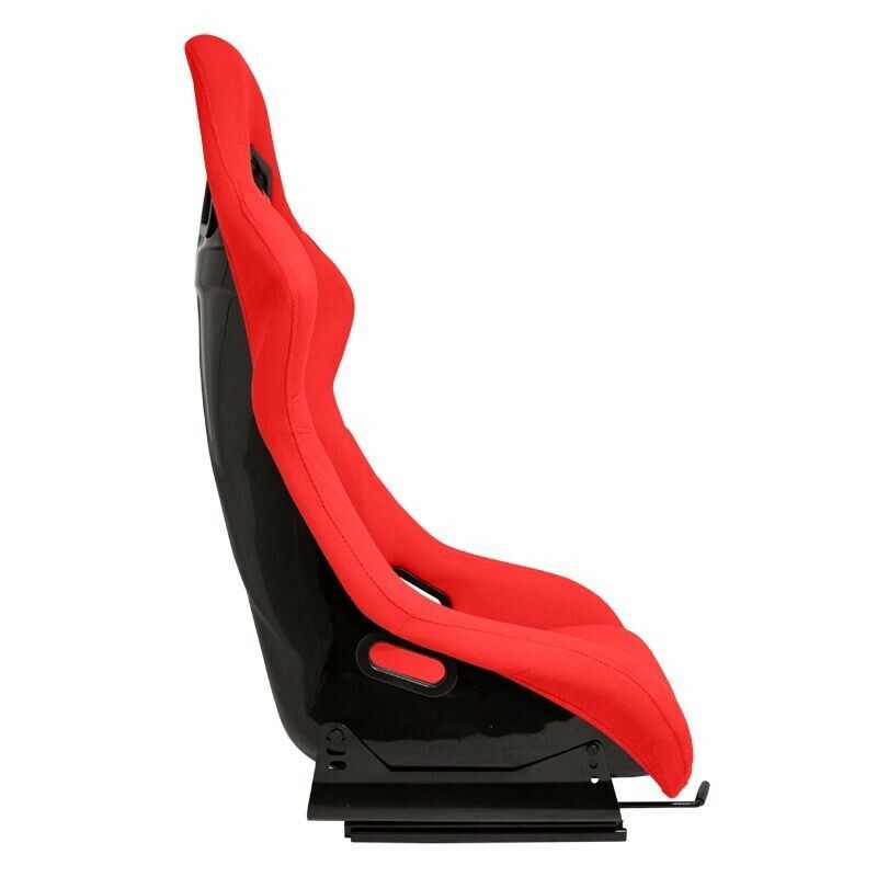 AUTOSTYLE x1 Univ Single Sports Bucket Seat RED Fabric Edition Fixed back