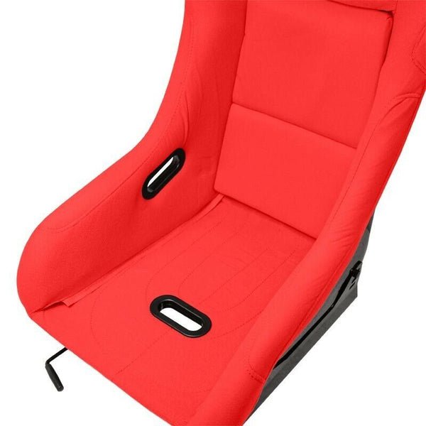 AUTOSTYLE x1 Univ Single Sports Bucket Seat RED Fabric Edition Fixed back