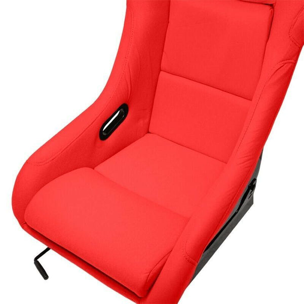 AUTOSTYLE x1 Univ Single Sports Bucket Seat RED Fabric Edition Fixed back