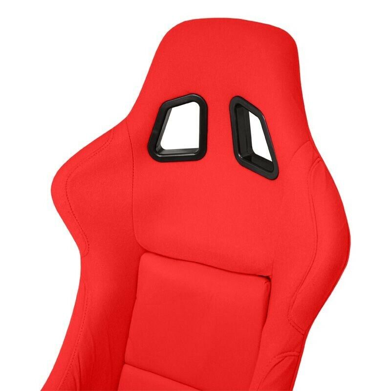 AUTOSTYLE x1 Univ Single Sports Bucket Seat RED Fabric Edition Fixed back