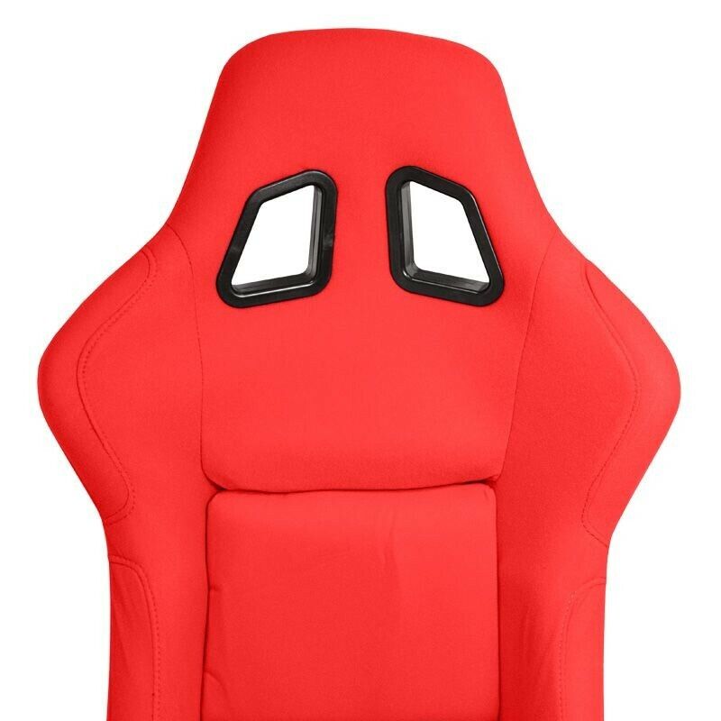 AUTOSTYLE x1 Univ Single Sports Bucket Seat RED Fabric Edition Fixed back