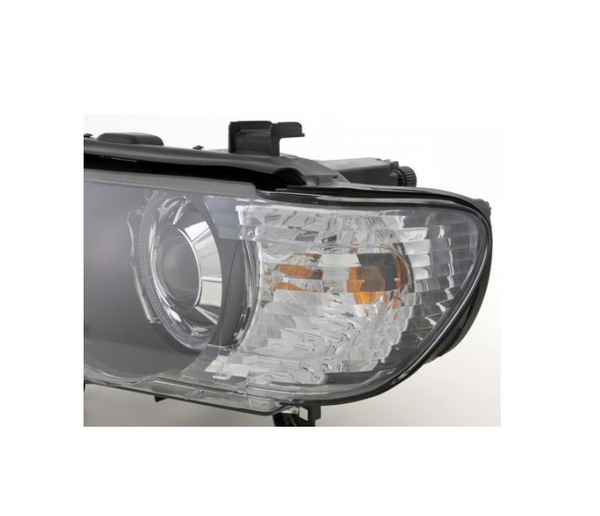 FK Paar LED DRL Projektor Angel Eye Scheinwerfer BMW X5 E53 00-03 SCHWARZ RHD &amp; LHD