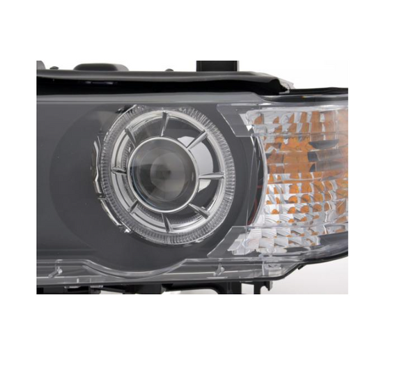 FK Paar LED DRL Projektor Angel Eye Scheinwerfer BMW X5 E53 00-03 SCHWARZ RHD &amp; LHD