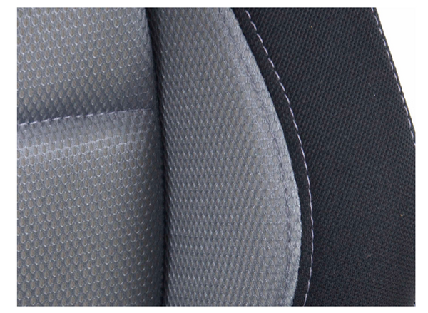 FK Pair Universal Recline / Fold Bucket Sports Seats - Grey & Black Stitch