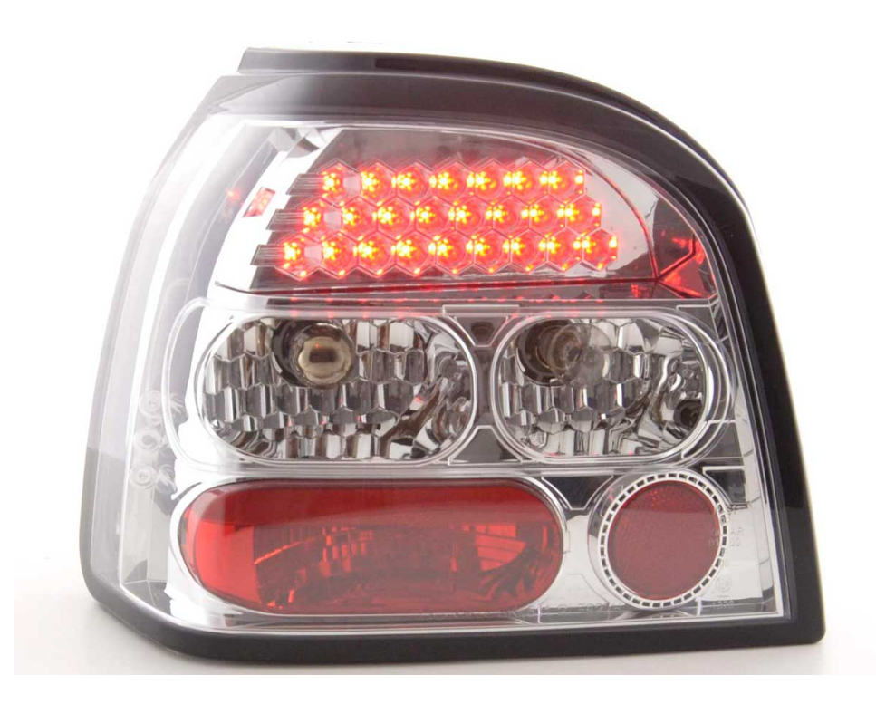 FK Paar VW GOLF MK 3 MK3 3 klare LED-Rückleuchten Rückleuchten GTi 1HXO 92–97 