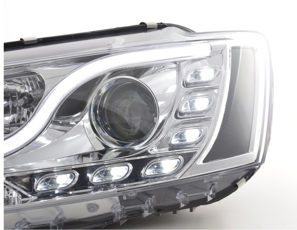 FK LED DRL Angel Eye Lightbar Projector headlights VW Jetta MK6 6 11+ black LHD