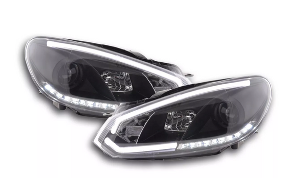 FK VW Golf 6 MK6 LED Devil Eye Project Headlights DRL GTI R20 08-12 Black LHD