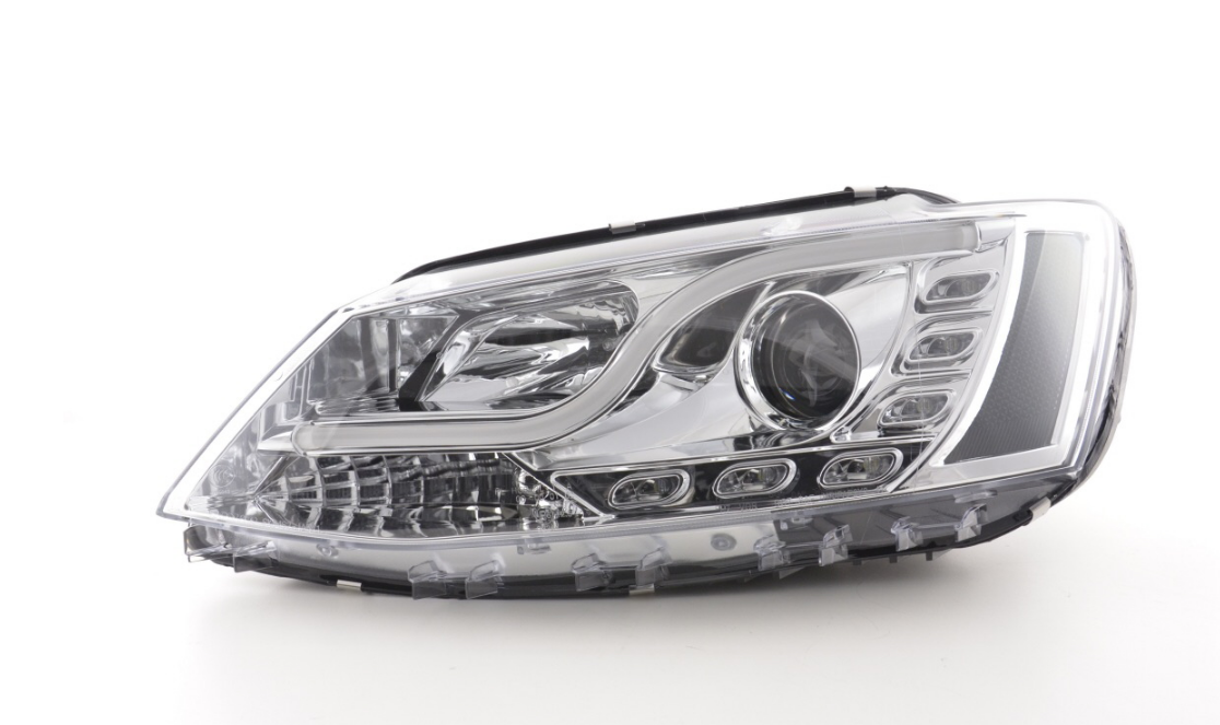 FK LED DRL Angel Eye Lightbar Projektorscheinwerfer VW Jetta MK6 6 11+ schwarz LHD