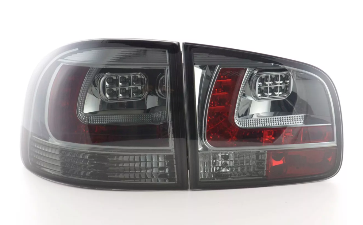 FK Pair LED DRL Rear Lights Lightbar VW Touareg 1 MK1 7L 03-09 LHD Black Smoked