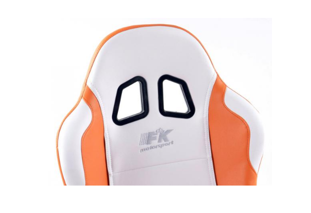 FK Univ Bucket Sports Seats &amp; Runners White &amp; Orange Defender 90 T5 T6 4x4 Car