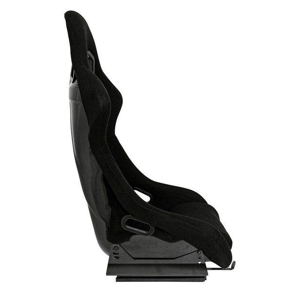 AUTOSTYLE x1 Univ Single Sports Bucket Seat Schwarz Feste Rückenlehnenschienen SS 77Z