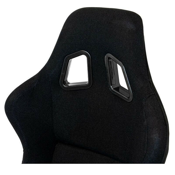 AUTOSTYLE x1 Univ Single Sports Bucket Seat Schwarz Feste Rückenlehnenschienen SS 77Z