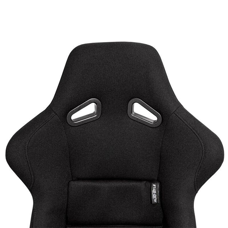 AUTOSTYLE x1 Univ Single Sports Bucket Seat Black fibreglass back-rest runners