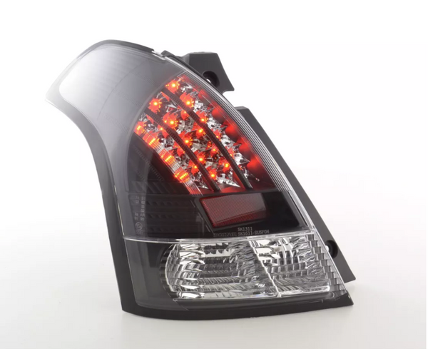 FK Pair Set LED Rear lights Suzuki Swift type MZ EZ 05+ clear / black LHD