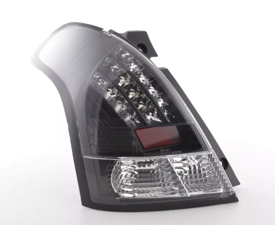 FK Pair Set LED Rear lights Suzuki Swift type MZ EZ 05+ clear / black LHD