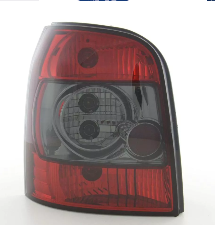 FK Pair REAR LIGHTS Audi A4 Avant type B5 95-00 black / red inc harness