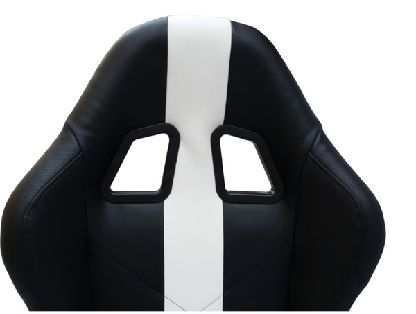 FK Black White Stripe Simulator Chair Racing Seat Driving Game PC Gaming Wheel