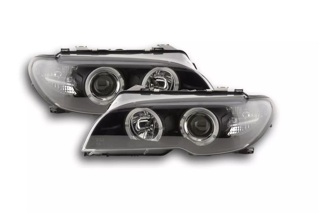 FK Set LED DRL Devil Halo Eye Scheinwerfer BMW E46 Coupe Cabrio 03-05 LHD M3 