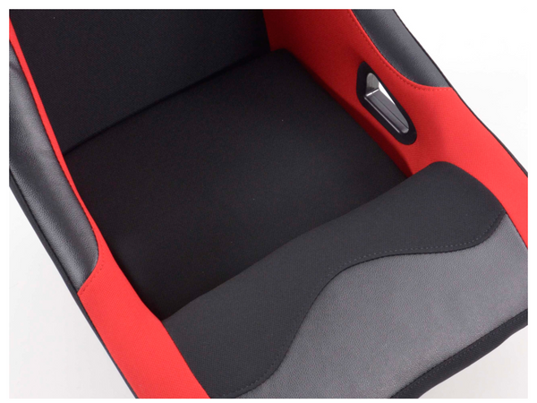 FK Universal Fixed Back Bucket Seats Black & Red / Blue / Orange Car 4x4 Van