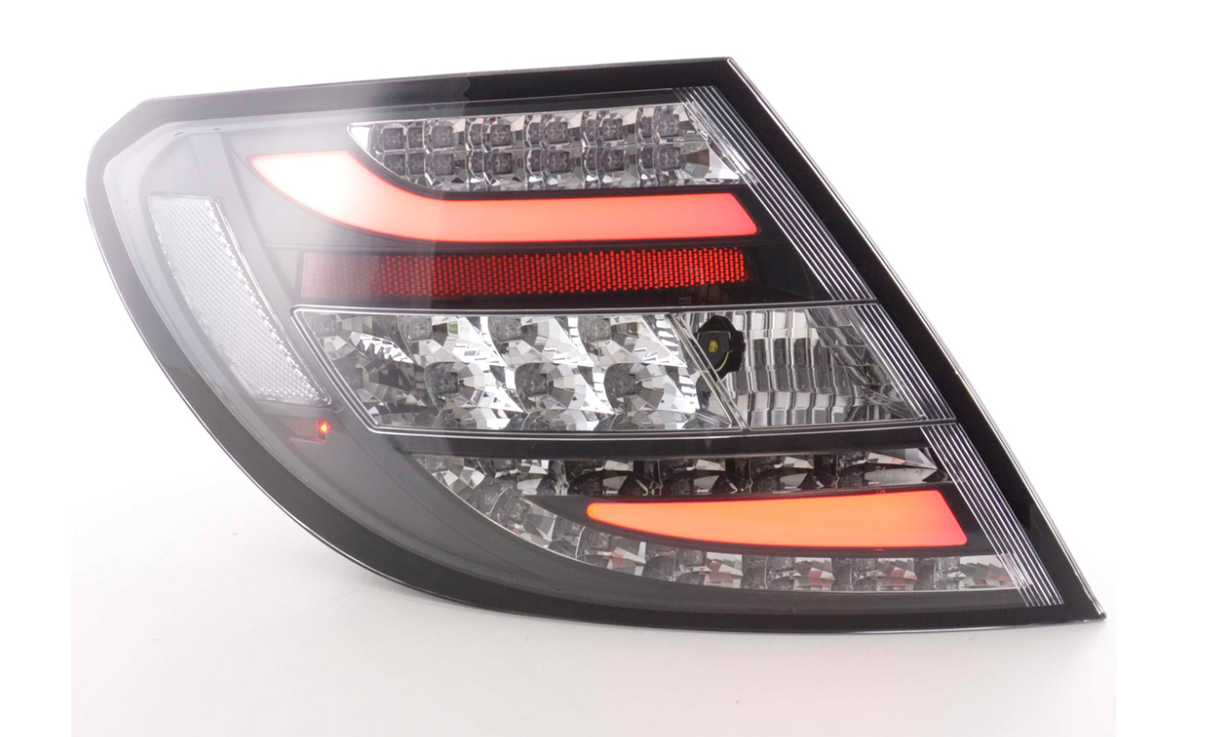 FK Set Rear Lights LED Lightbar Mercedes C-Class type W204 07-11 black LHD