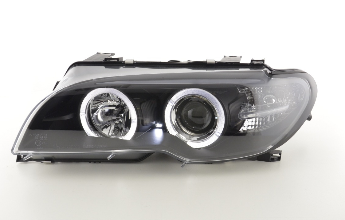 FK Set LED DRL Devil Halo Eye Headlights BMW E46 Coupe Cabrio 03-05 LHD M3