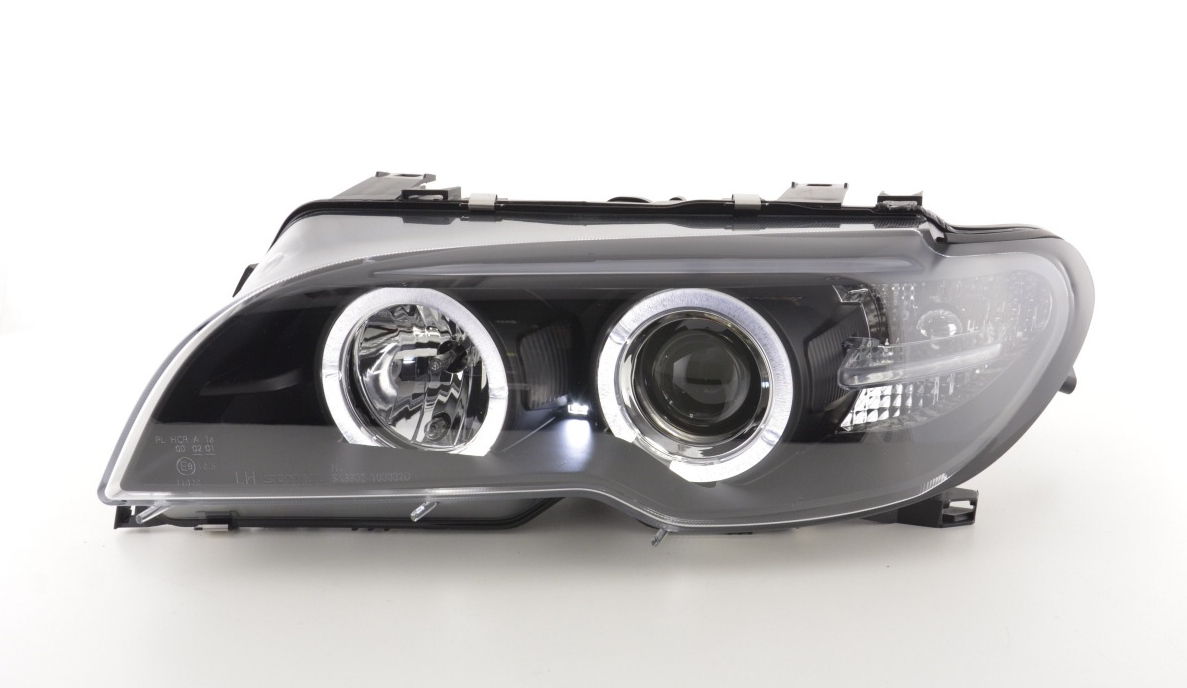 FK Set LED DRL Devil Halo Eye Headlights BMW E46 Coupe Cabrio 03-05 LHD M3