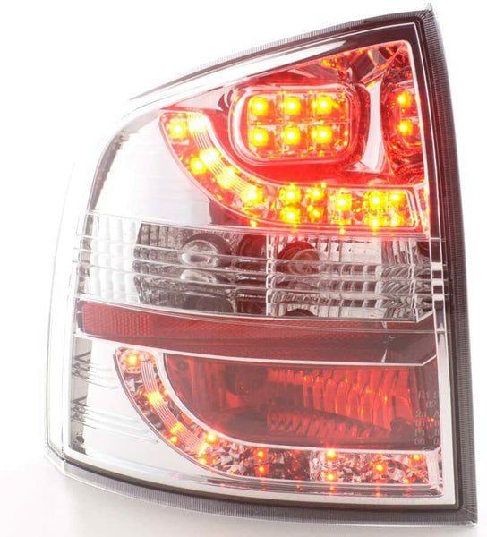 FK Pair SKODA OCTAVIA 2 MK2 1Z ESTATE LED REAR LIGHTS Chrome LAMPS 05-12 Combi