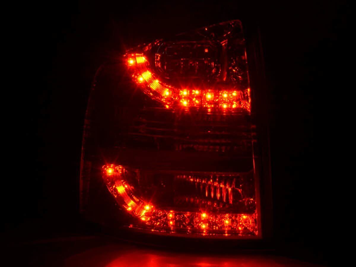 FK Pair SKODA OCTAVIA 2 MK2 1Z ESTATE LED REAR LIGHTS Chrome LAMPS 05-12 Combi
