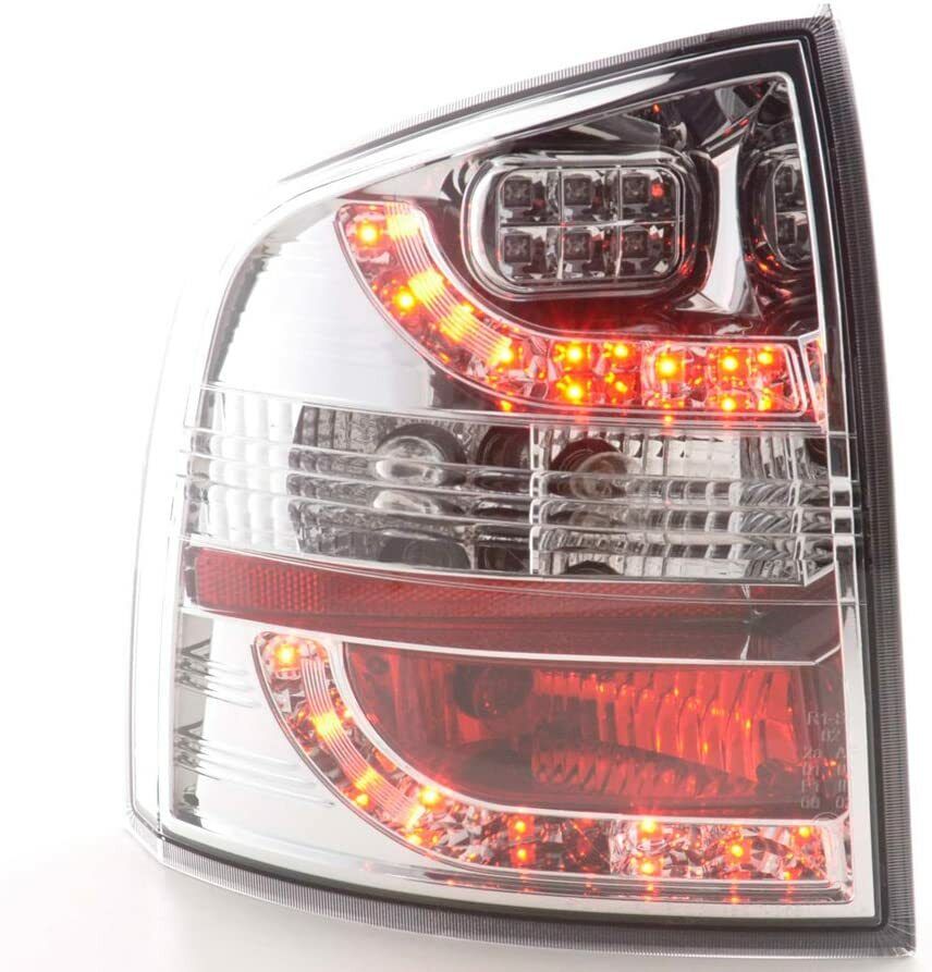 FK Pair SKODA OCTAVIA 2 MK2 1Z ESTATE LED REAR LIGHTS Chrome LAMPS 05-12 Combi