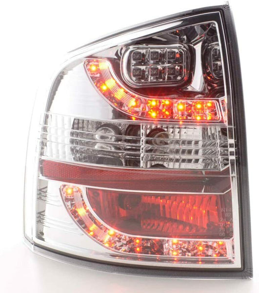 FK Pair SKODA OCTAVIA 2 MK2 1Z ESTATE LED REAR LIGHTS Chrome LAMPS 05-12 Combi