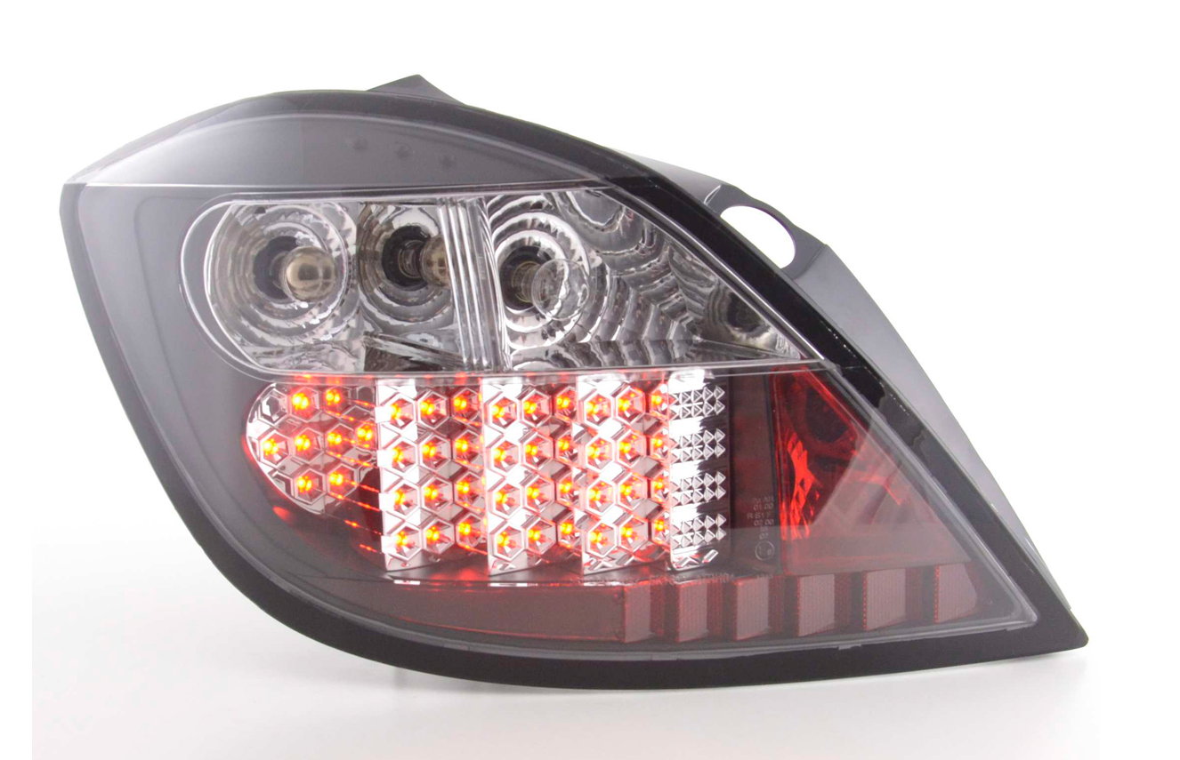 FK Automotive Pair LED Rear Lights Opel Astra H 5-door 04+ smoke clear OPC LHD