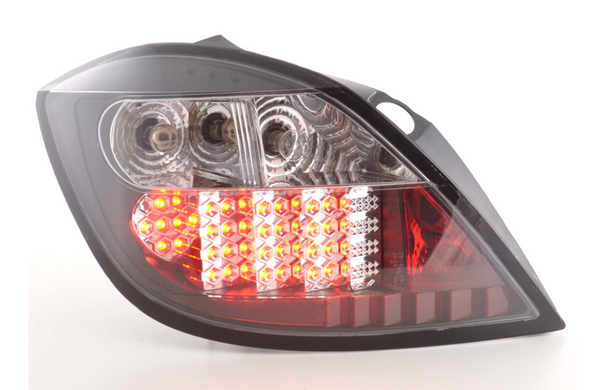 FK Automotive Pair LED Rear Lights Opel Astra H 5-door 04+ smoke clear OPC LHD