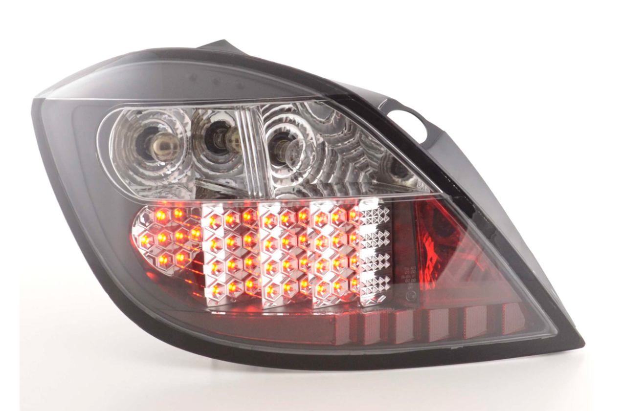 FK Automotive Pair LED Rear Lights Opel Astra H 5-door 04+ smoke clear OPC LHD