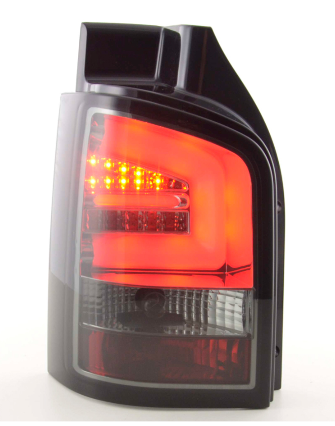 FK Pair LED Light Bar Rear Lights VW Transporter T5 03-10 Smoke Black LHD