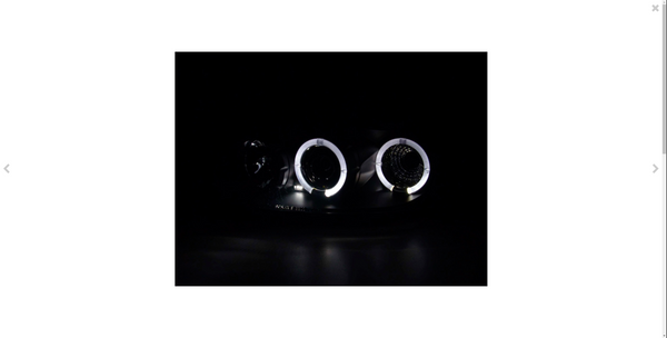 FK LED DRL Angel Eye Projector Headlight Ford Escort 6 MK6 95-04 black LHD
