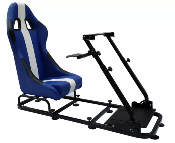 FK Blue Stripe Simulator Chair Racing Seat Driving Game PC F1 Gaming Wheel