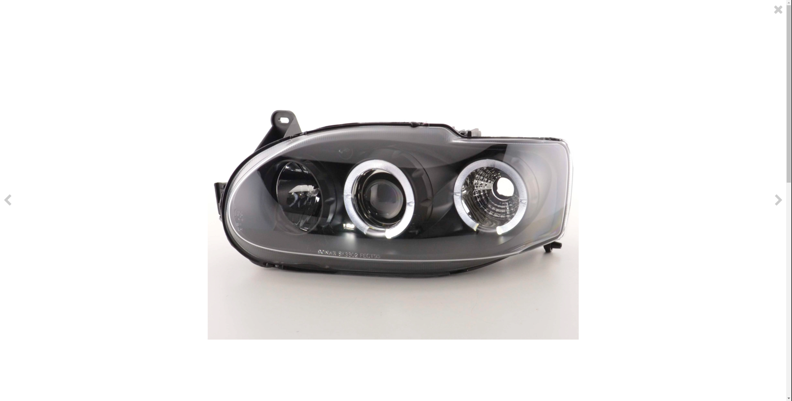 FK LED DRL Angel Eye Projektorscheinwerfer Ford Escort 6 MK6 95-04 schwarz LHD