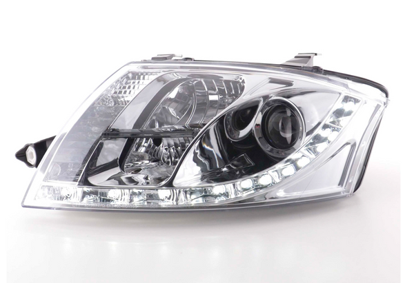 FK Paar LED DRL-Scheinwerfer Audi TT 8N 99–06 Chrom 1,8 3,2 Quattro LHD 10 Pin