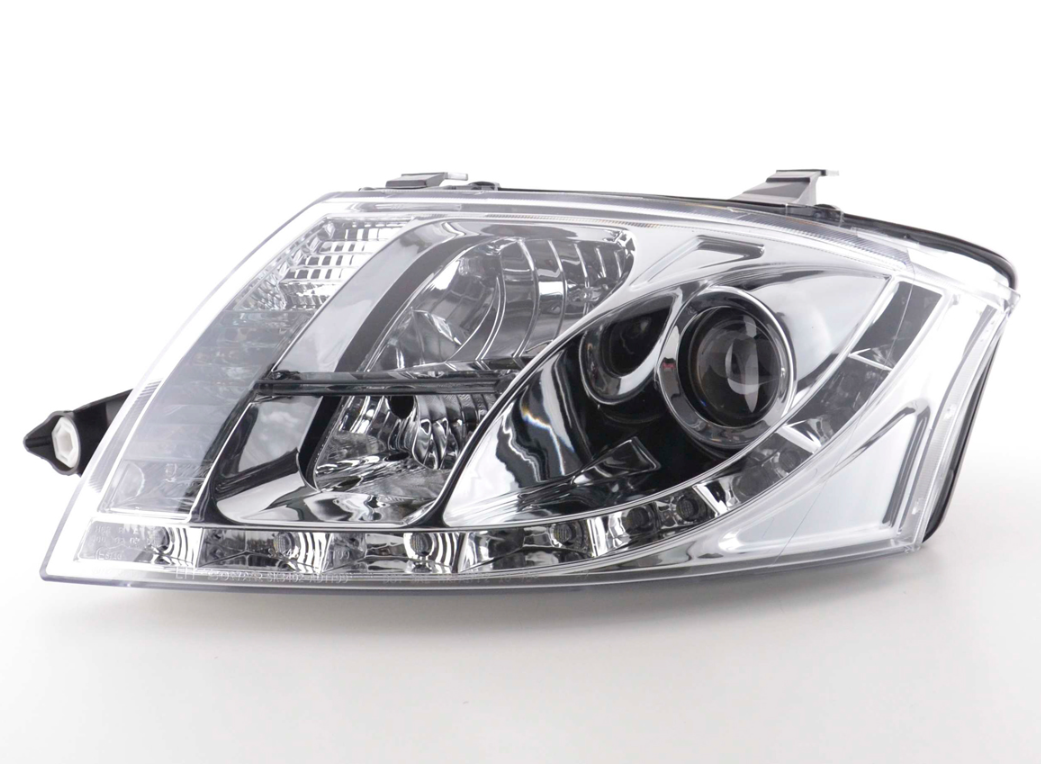 FK Pair LED DRL headlights Audi TT 8N 99-06 Chrome 1.8 3.2 Quattro LHD 10 Pin