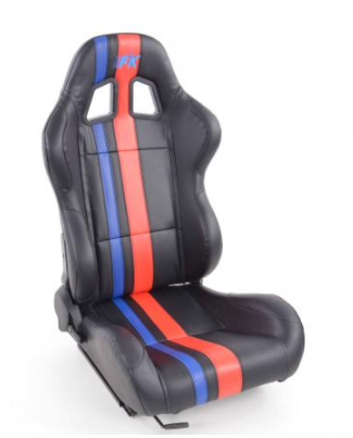 FK Universal Lux Motorsport Recline Bucket Seats Black Red Stripe Car 4x4 Van