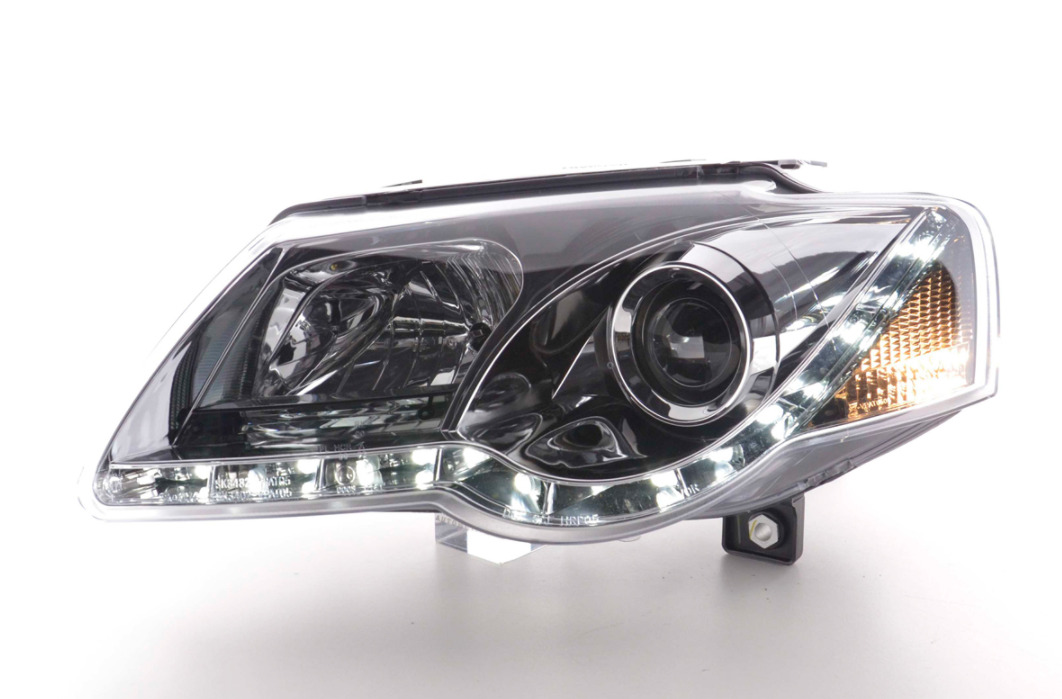 FK Set LED DRL Halo Eye Headlights VW Passat B6 3C 05-10 chrome