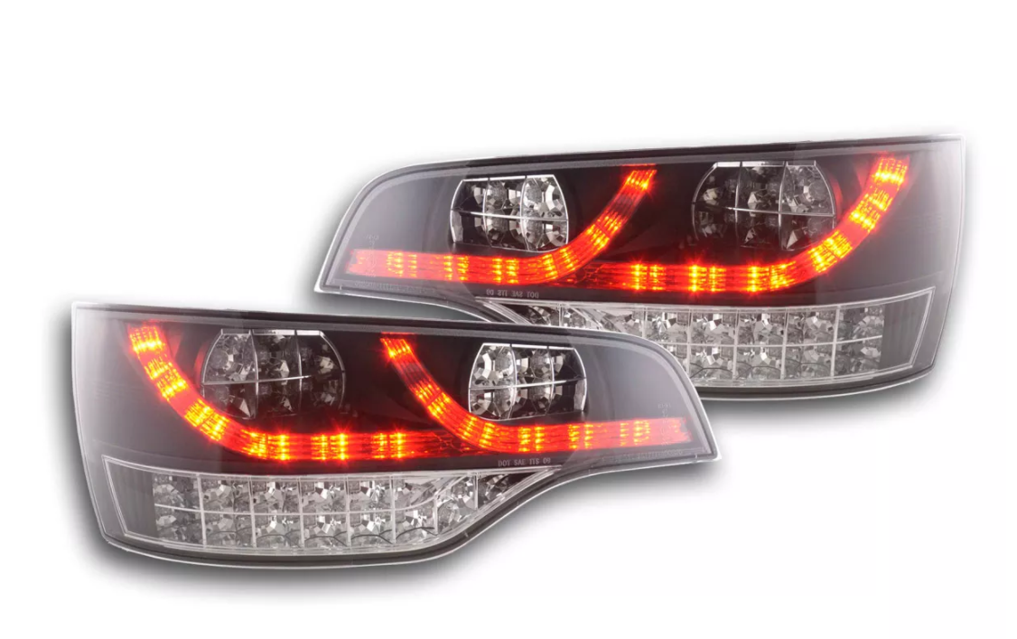 Set FK Audi Q7 4L 06+ schwarze LED-Lichtleiste DRL REAR TAIL BACK LIGHTS LHD