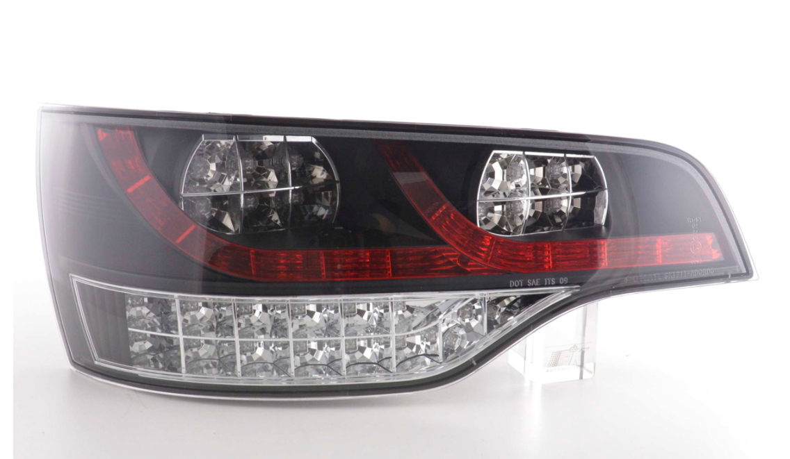 Set FK Audi Q7 4L 06+ schwarze LED-Lichtleiste DRL REAR TAIL BACK LIGHTS LHD